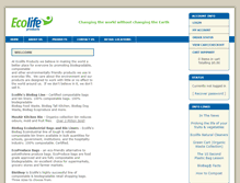 Tablet Screenshot of ecolifeproducts.ca